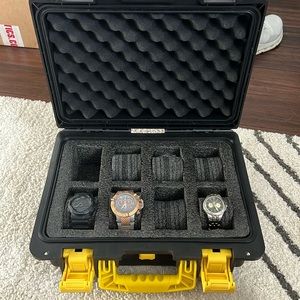 Invicta hard shell case with 3 watches